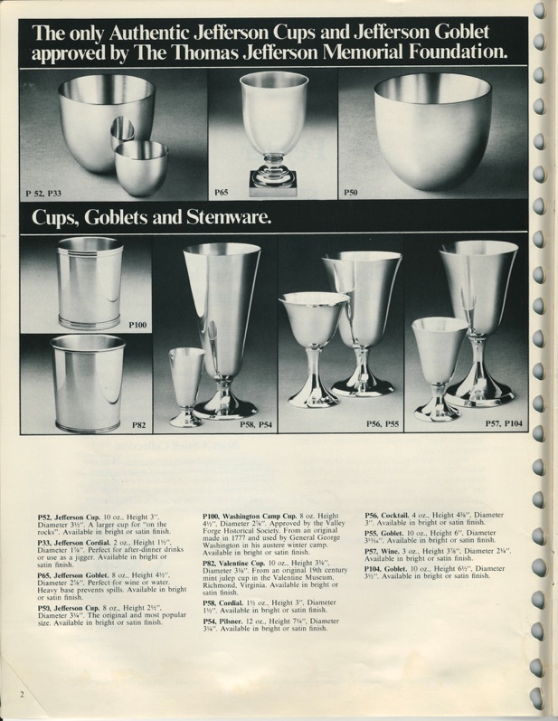 1975 pewter Catalog